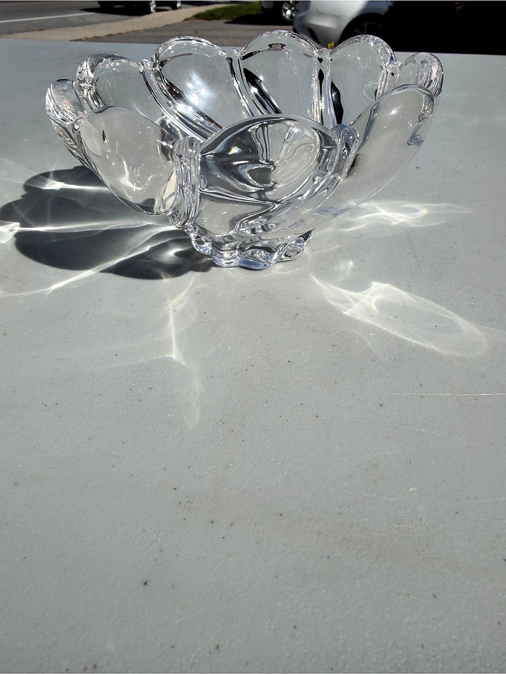 Clear Glass Serving Bowl
